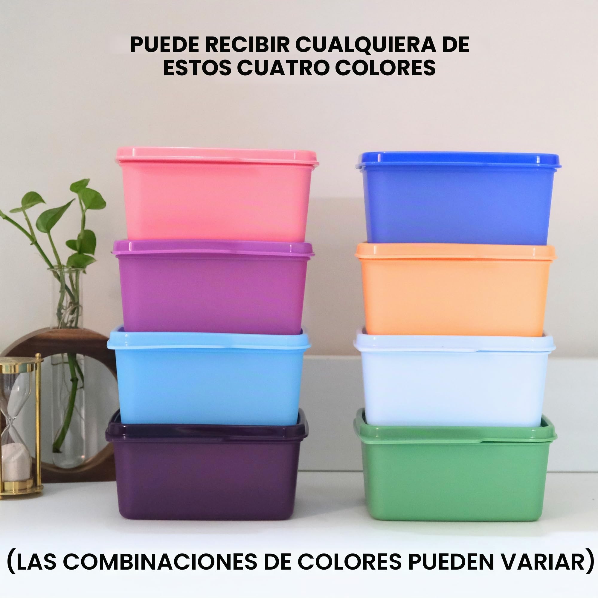 Tupperware Tupin Keep Tab Plastic Container Set (500 ml, Multicolour) -Set of 4