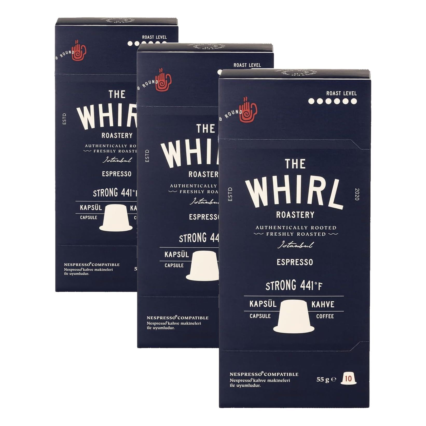 THE WHIRL Espresso Strong Kapsül 55 G (3 paketi)