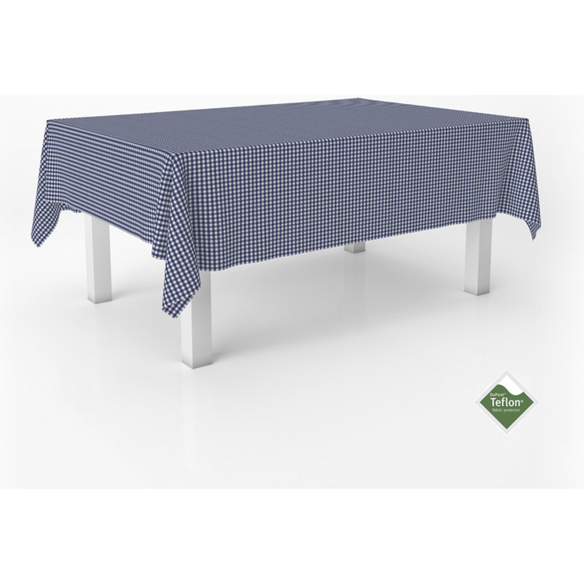 ECOMMERC3 Mantel Vichy Cuadro Pequeño Mesa Rectangular 250x140 cm Marino