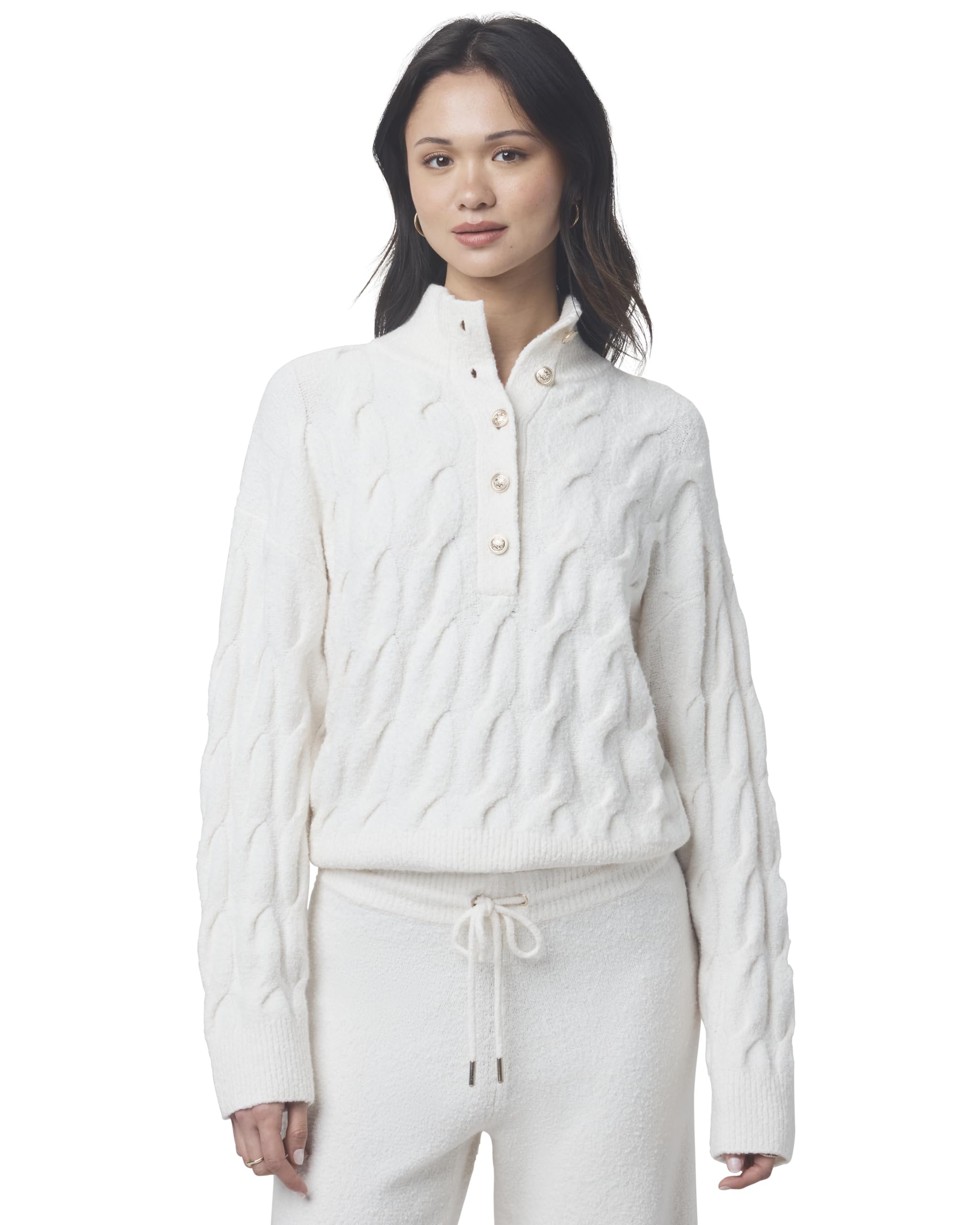 Splendid Womens x Cella Jane Half Placket Sweater