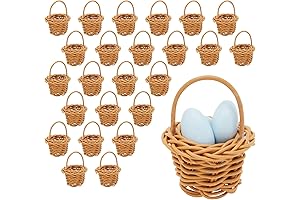 JUV 24-Pack Bulk Easter Mini Baskets with Handles