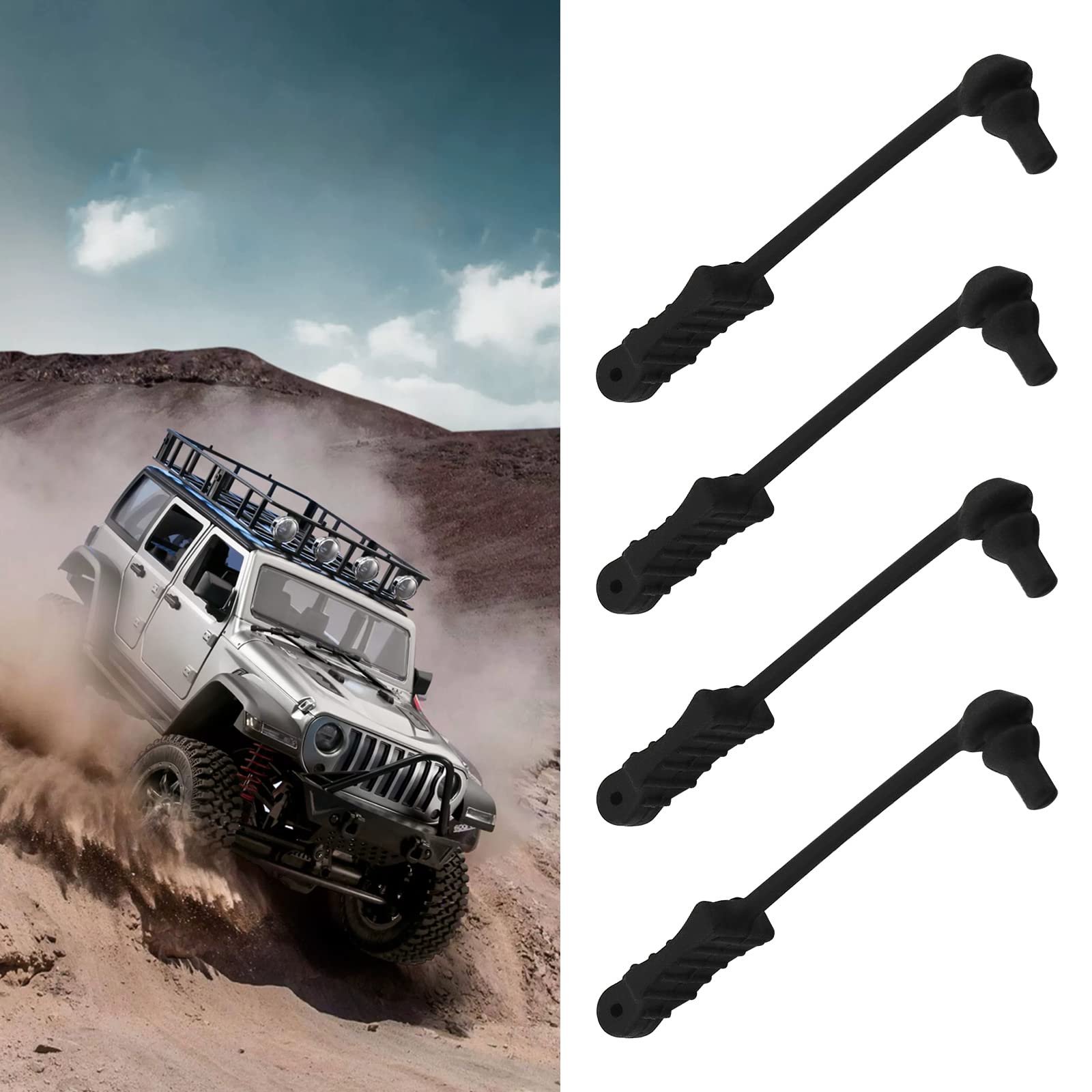 EMSea 8 Set Clips de Carrosserie RC Bent Springy R Pins Corps Clip Accessoires de Clips de Carrosserie Compatible avec 1/8 1/10 RC Modèle de Voiture en Plastique et Métal