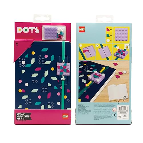 Miniatura 2 de IQ LEGO DOTS Notebook with Sliding Charm DIY Craft Kit for Kids, Makes a Great Birthday Gift for Kids who Love Creative Toys and Homemade Craft Sets