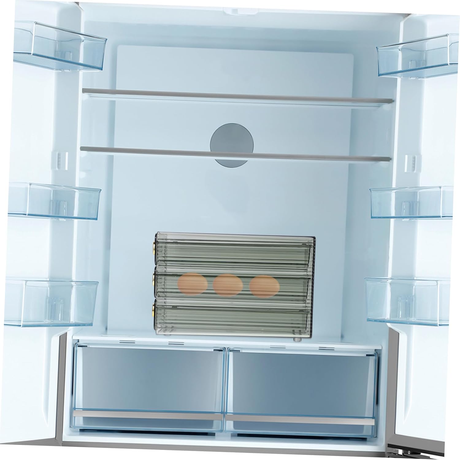 Household Rolling Egg Holder Food Grade Egg Container for Refrigerator Durable and Easy to Clean for Fridge Storage