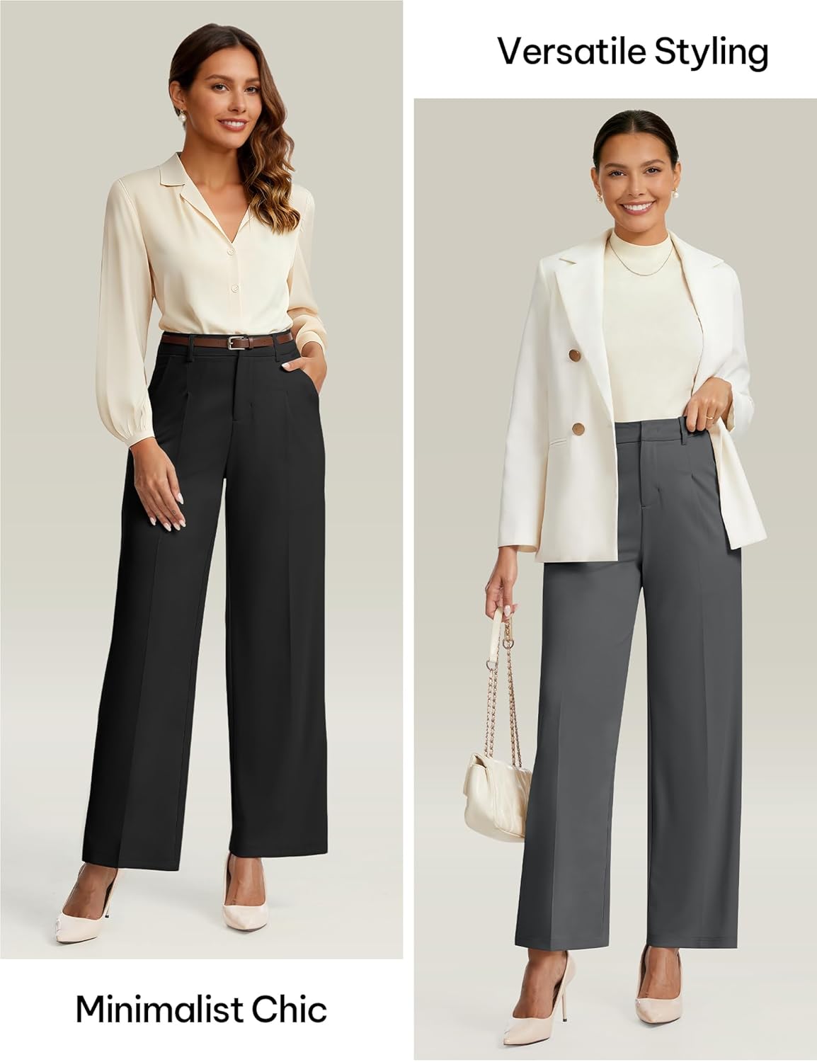 AVAMO Womens Dress Pants Wide Leg Stretchy Work Pants Women High Waisted Business Casual Trousers Slacks with Pockets - Image 6