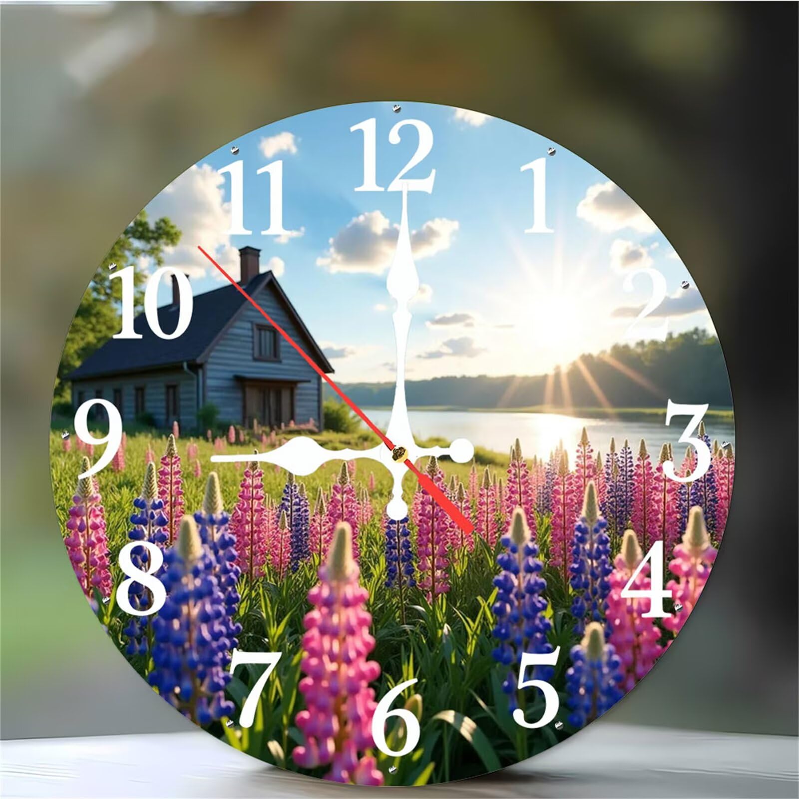 Horloge murale moderne de 30cm ronde et silencieuse pour salon
