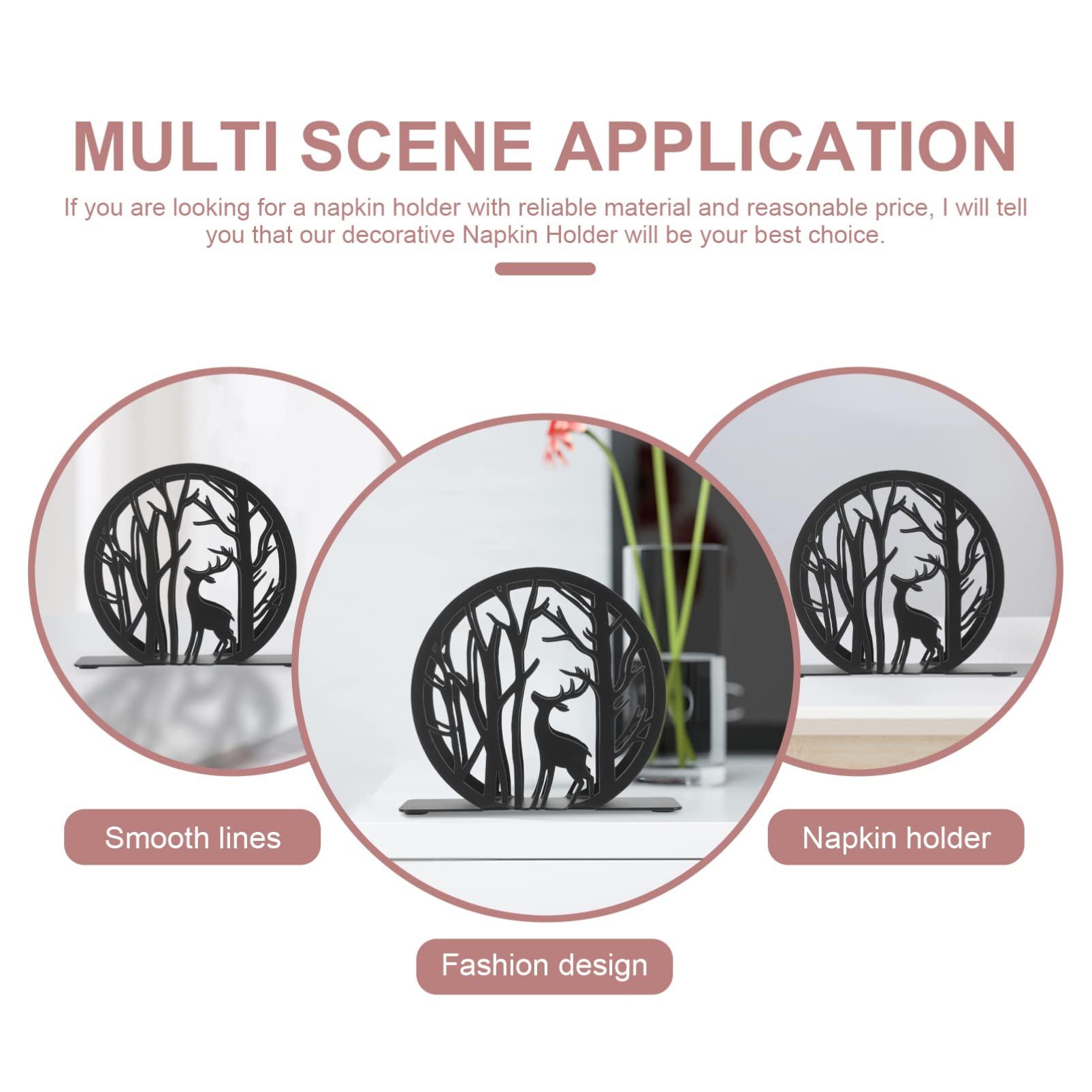 Cabilock Serviettenhalter Mit Hirsch Design - Metall Ständer Für Weihnachtsdeko