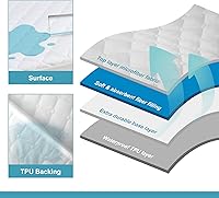 Vista 6 de NTBAY - Protector de colchón impermeable, acolchado, tamaño individual XL, con bolsillo de 15 pulgadas de profundidad, funda protectora de colchón