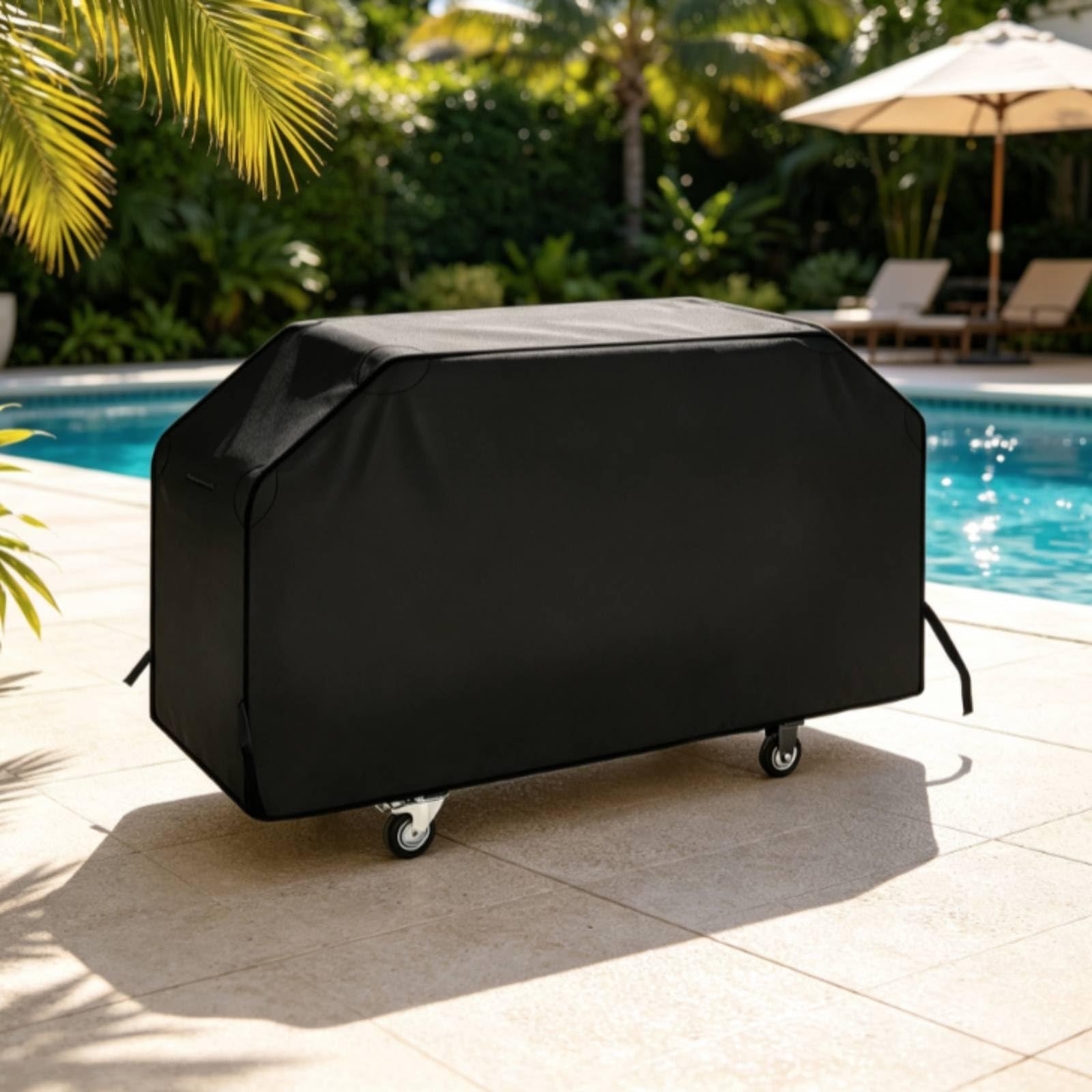 F Fityle Funda para Barbacoa Exterior Cubierta Protector Tapa Manta 600D Oxford Impermeable con Recubrimiento PVC y Diseño Cortavientos Adecuada para Camping Jardín Patio Balcón