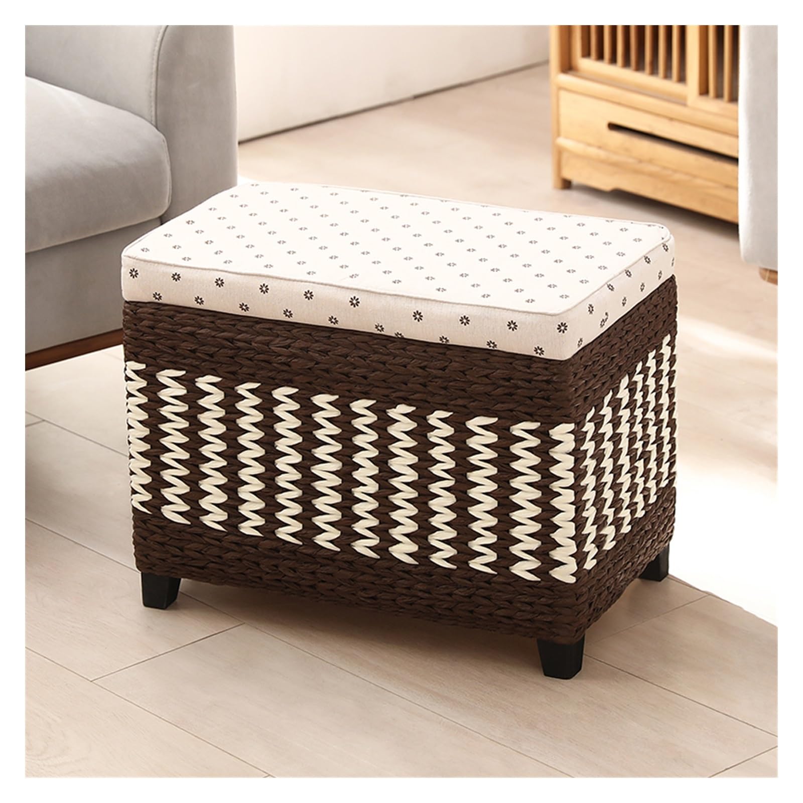 LWJSOCP Wooden Entryway Shoe Bench with Storage Stool - Foyer Changing Stool for nizing Shoes - Outdoor & Indoor Use Comfortable Seating for Home 50cm