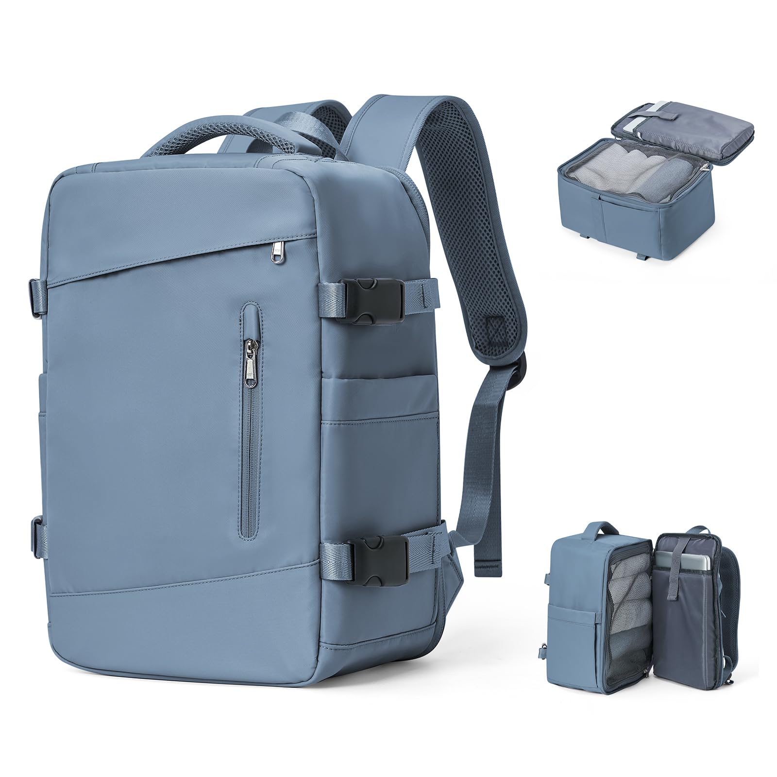 SZLX Borse da Cabina per Easyjet 45x36x20 Zaino da Viaggio aereo Bagaglio a Mano Zaino Ryanair 40x20x25 con porta USB zaino Borsa da Viaggio Impermeabile donna zaino per Computer Casual Daypack