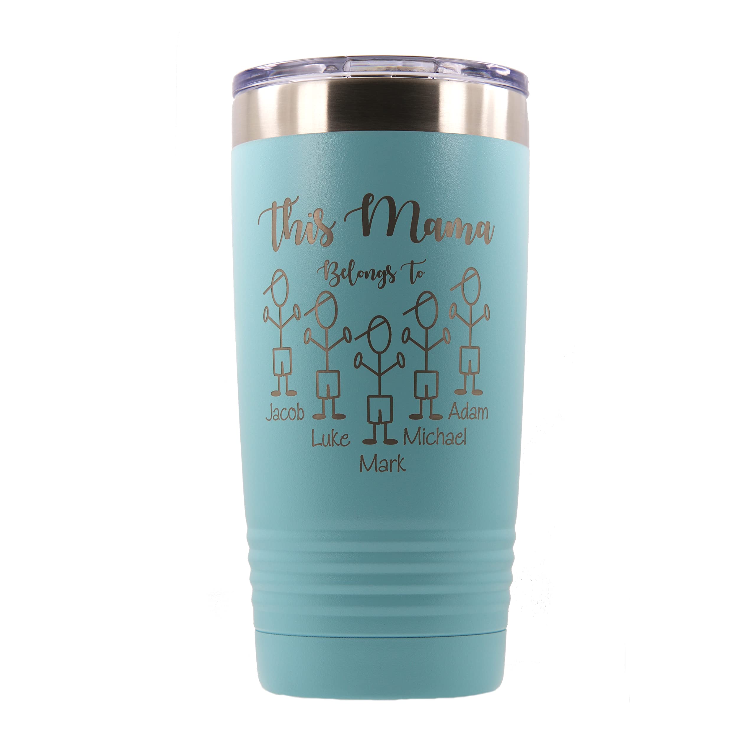 Custom Personalized This Grandma Belongs to Tumbler with Clear Lid Travel Coffee Mug for Papa Mom Dad Grandpa
