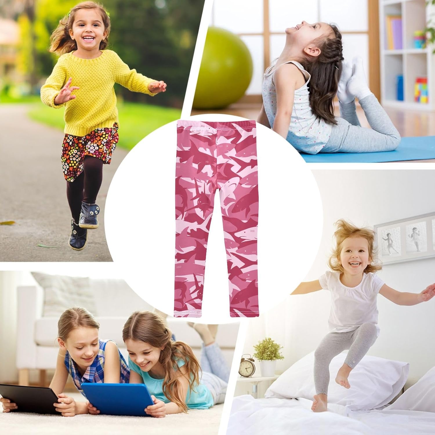 Leggings for Girls - Soft & Comfortable Ankle Length Printed Leggings for Kids (4T to 10 Years)