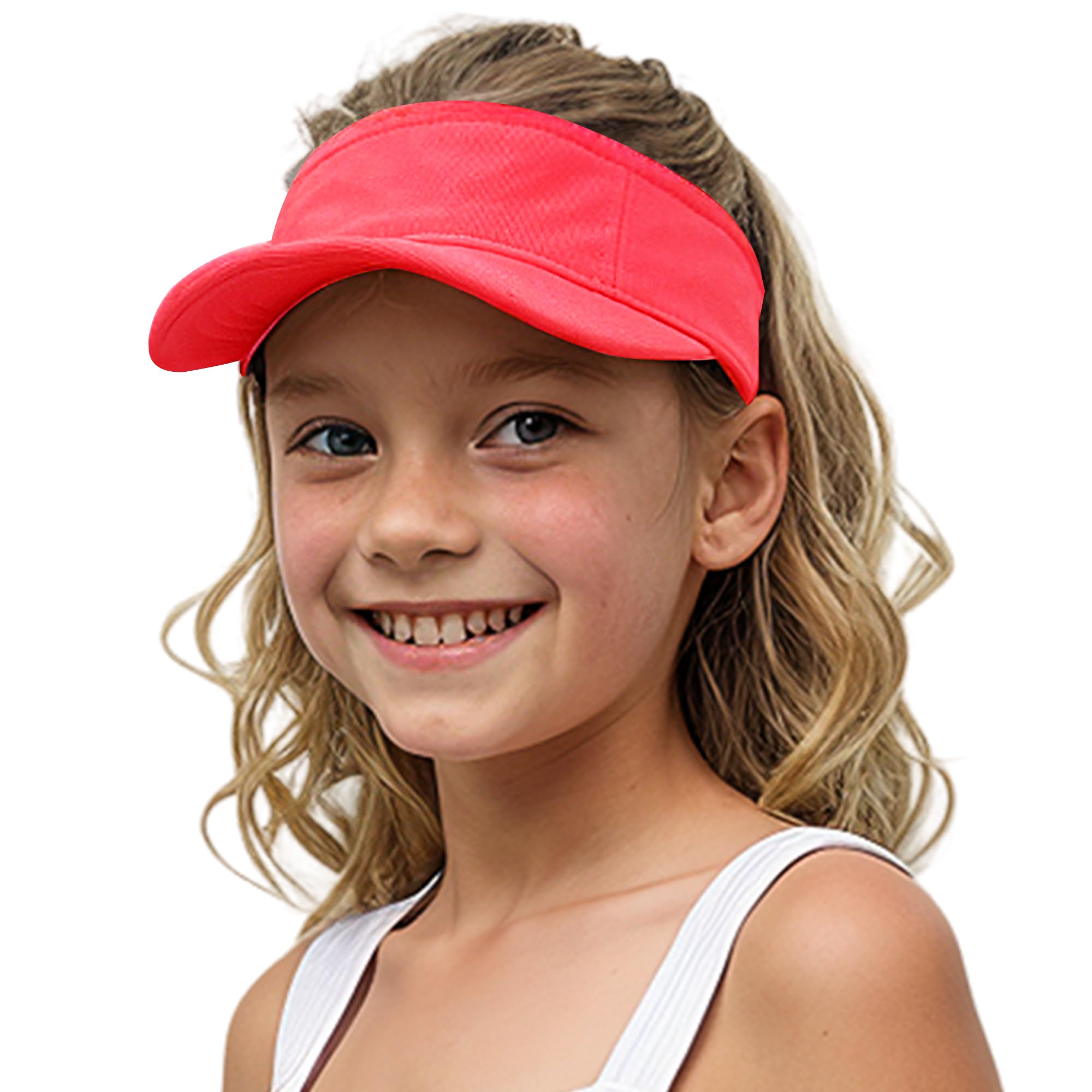 Jastore Kids Girls Boys Packable Hat Sun Visor Hats Cotton Sports Summer Golf Visor Hat