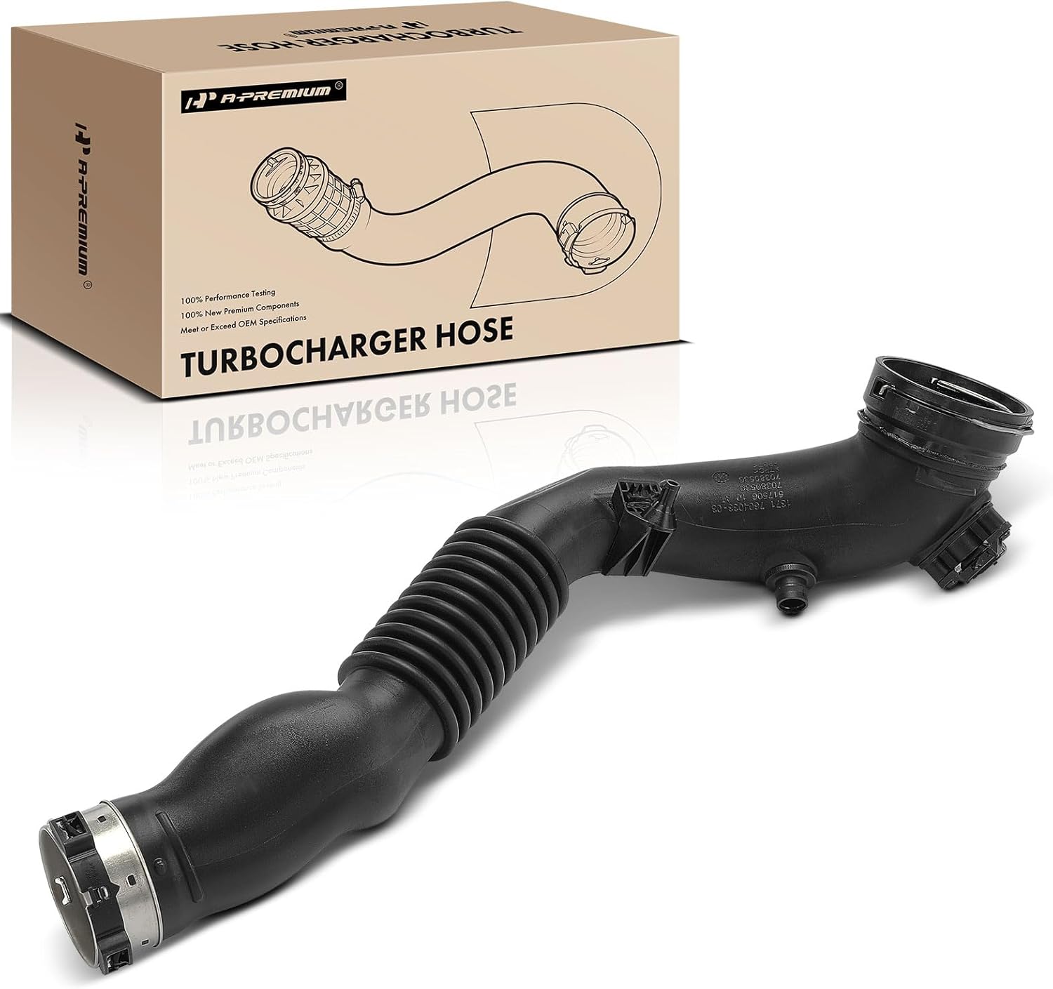 A-Premium Turbocharger Intercooler Hose Compatible with BMW 335i 2012-2015, 335i GT xDrive 2014-2016, 335i xDrive, X3, 435i, 435i xDrive Gran Coupe, X4, ActiveHybrid 3, M2, M235i, M235i xDrive