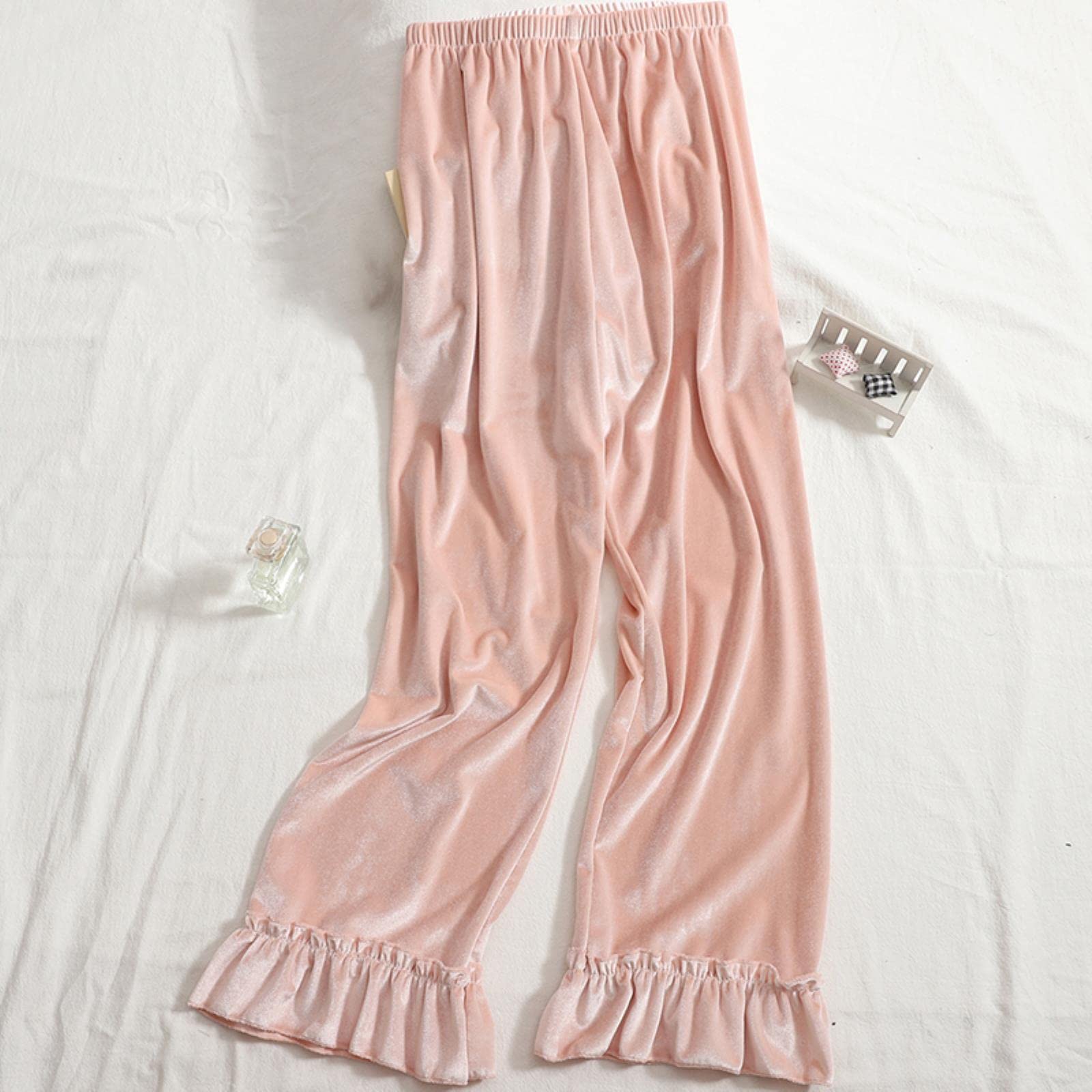 Pigiama Donne Due Pigiama Pigiama Autunno Inverno Nuovo Sweet Fairy Firny Velvet Bresed Breasted Breaded Top Allentato Top Harem Pants