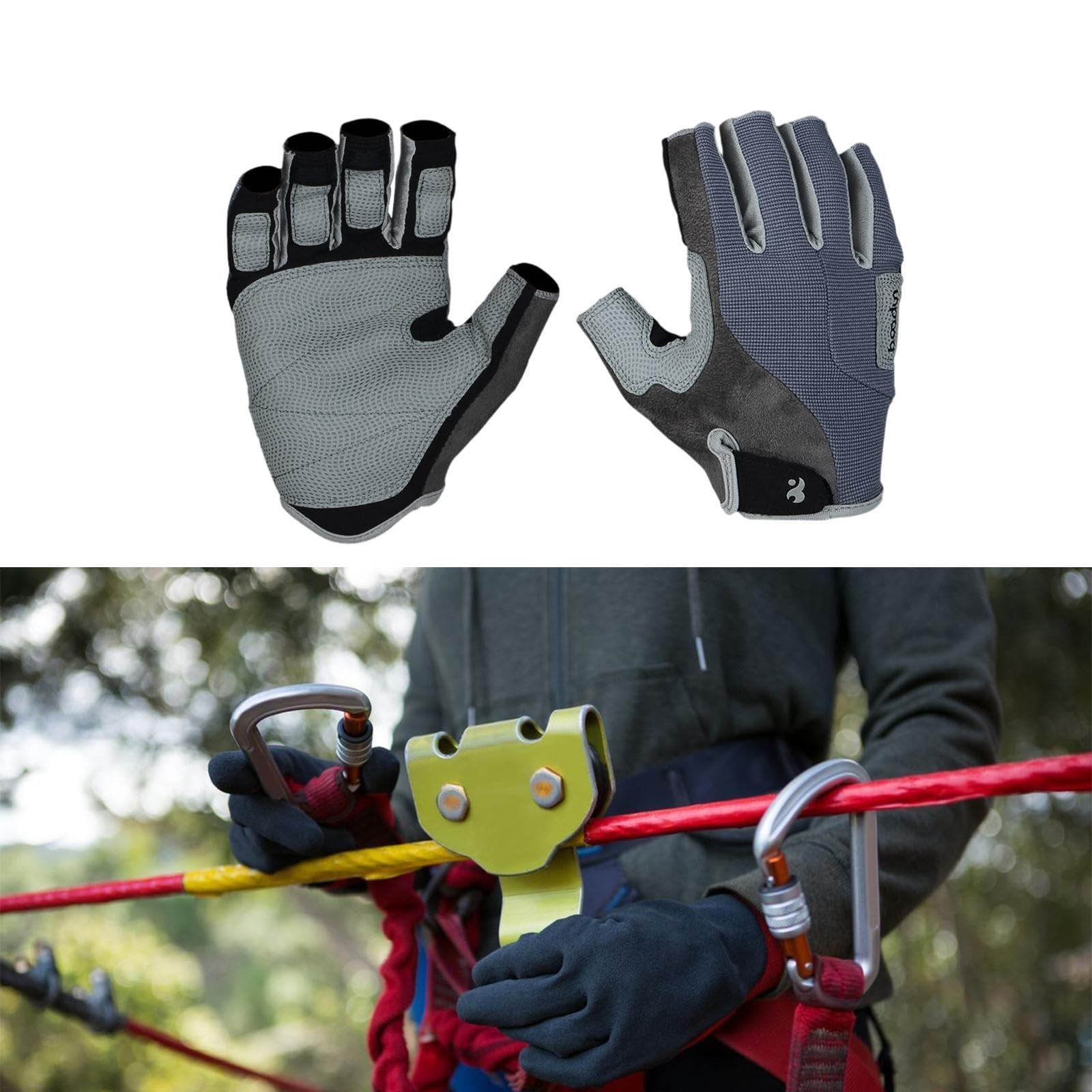 Climbing Guanti Dita Ciclismo Workout Antiscivolo Leggeri Traspiranti Adulti Spandex Adatti per Allenamento Palestra Ciclismo Arrampicata