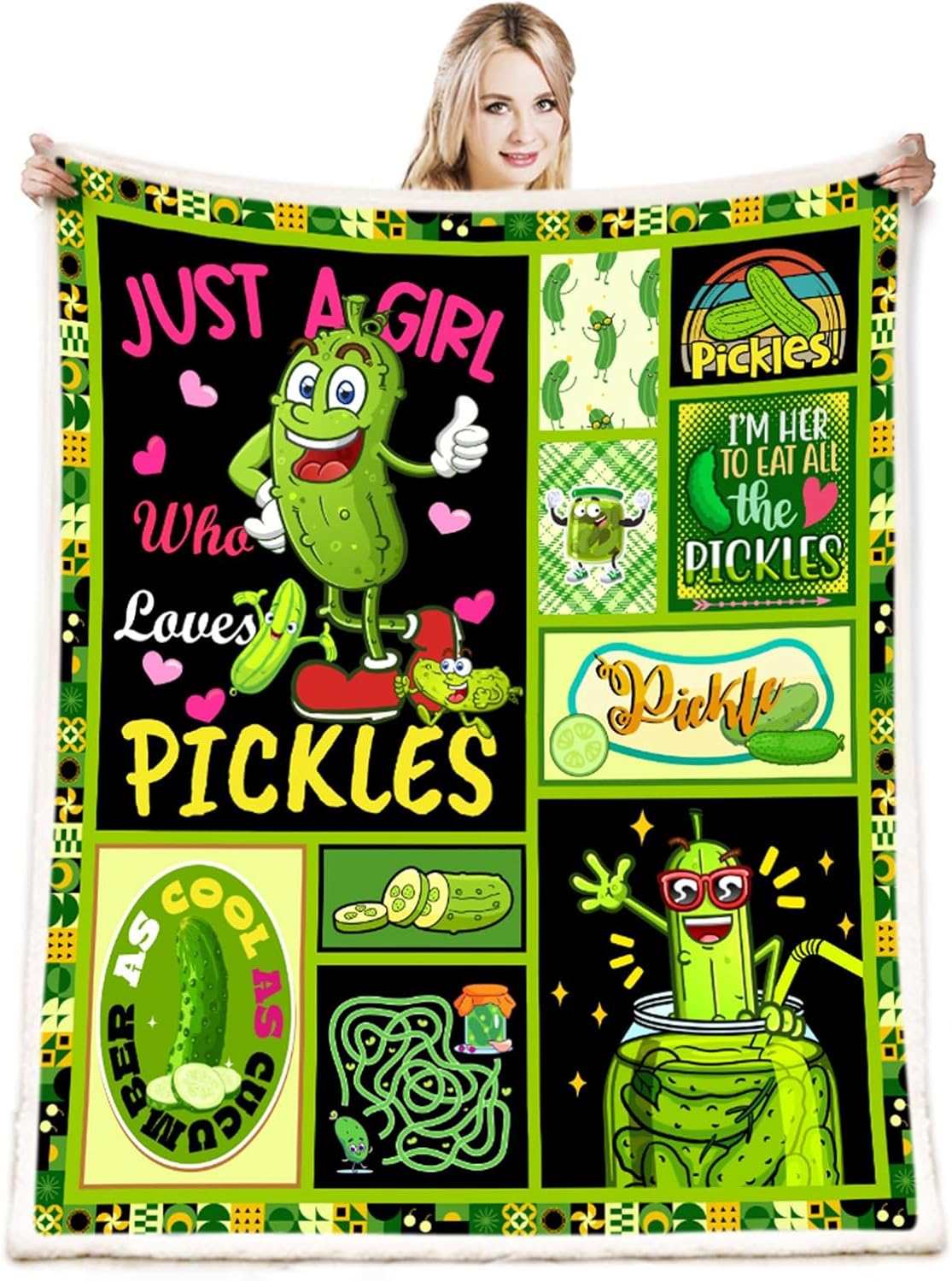 Juirnost Pickle Blanket,Just A Girl Who Loves Pickles