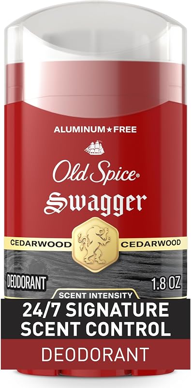Red Collection Deodorant for Men, Swagger Scent, 24-Hour Odor Protection, Refreshing Fragrance, Long-Lasting Freshness, 1.8oz
