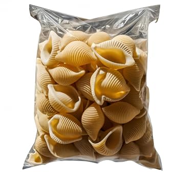 Jellybean Foods Jumbo Stuffing Shells Pasta - Large Pasta Shells for Stuffing - Coquille Pasta Shells - Jumbo Shells for Baking - Easy-Stuff Shells for Creative Meals 1lb