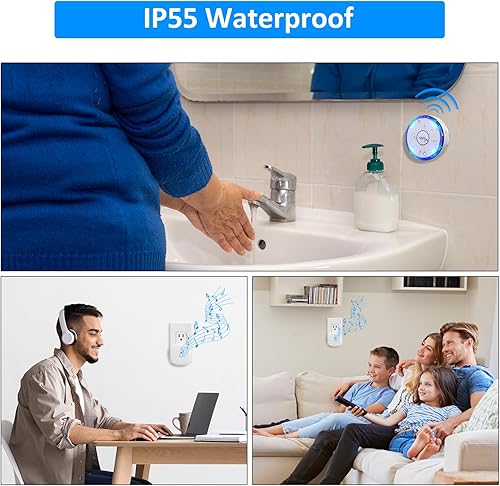 Miniatura 3 de Botón de llamada inalámbrico para el hogar, alerta de vida SOS para monitorear productos de asistencia para ancianos, botón de pánico de emergencia,