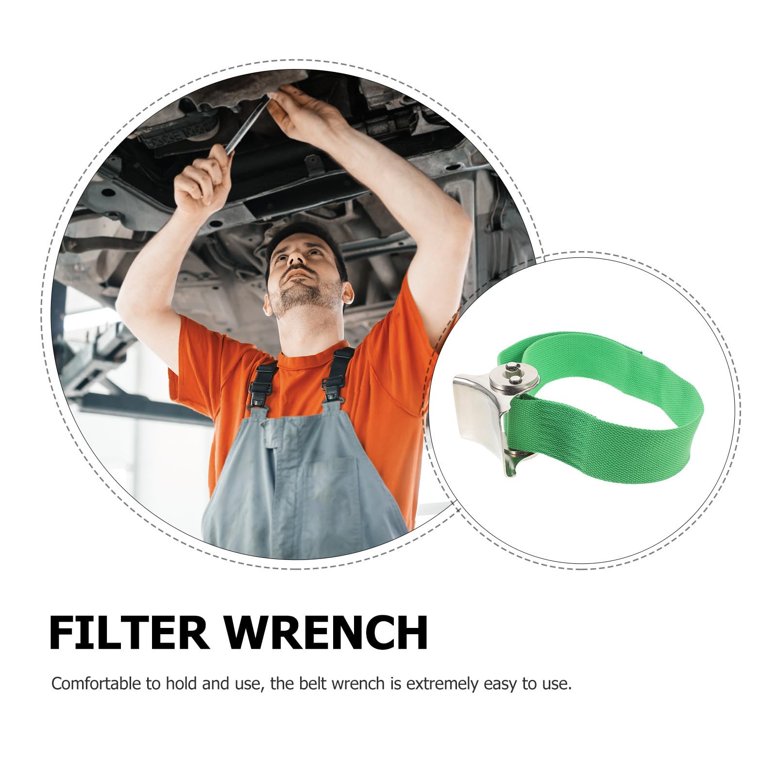 Ölfilterschlüssel Ergonomisch Rutschfest 2 Stück Bandschlüssel aus Robustem Material Kleiner Gurtschlüssel für Autoreparaturen und Sanitärarbeiten