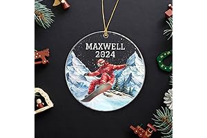 Personalized Snowboard Ornament 2024