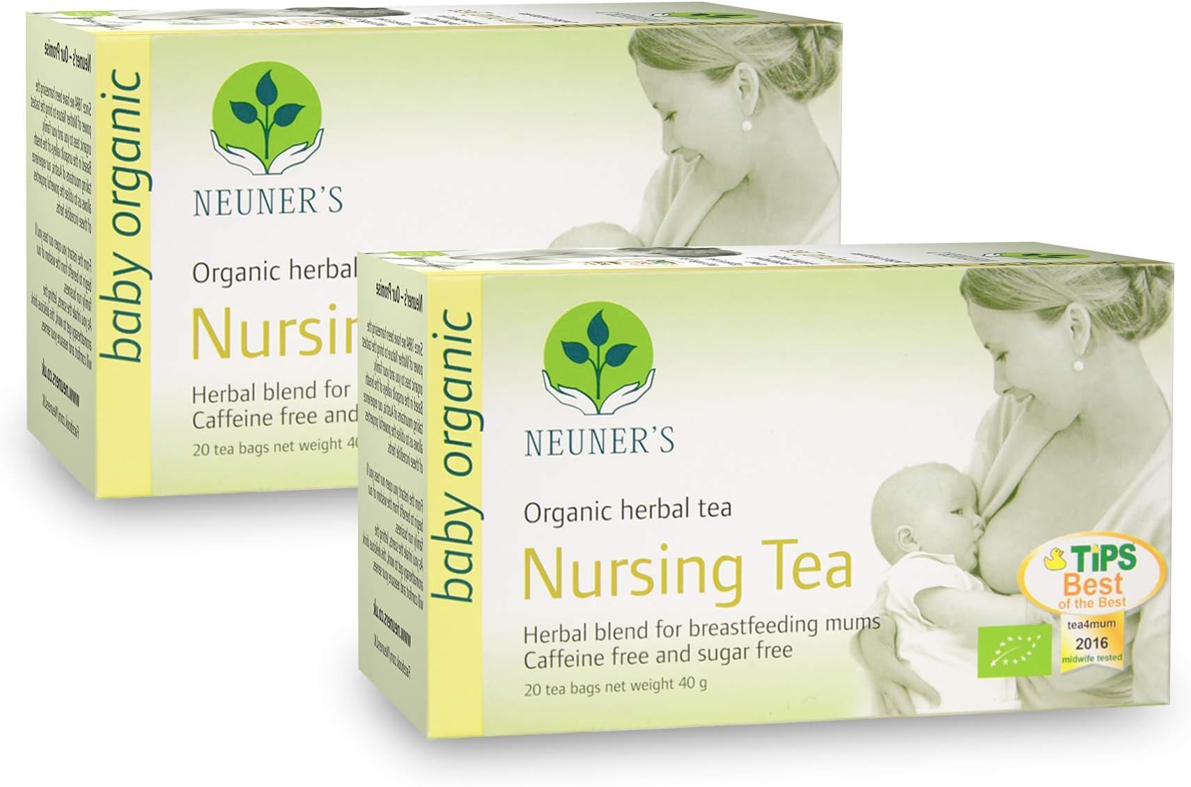 Neuners | Organic Nursing Tea | Herbal Blend For Breastfeeding Mums | 2 x 20 Tea Bags (Pack of 2)