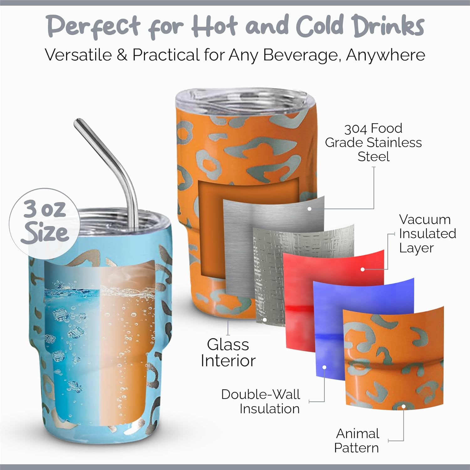 Mini Tumbler Shot Glass with Straw - Mini Tumblers with Lids and Straws, Stainless Steel Take Shots Straw, 3oz Sublimation Shot Glasses, Tiny Insulated Cup, Small Tumbler Keychain - Image 4