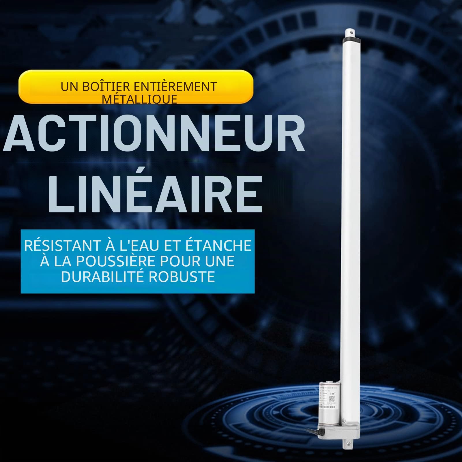 12V Force 750N Course 150-700mm Actionneur Linéaire Ascenseur Moteur Électrique Support DC Électrique Poussoir Moteur(700mm)
