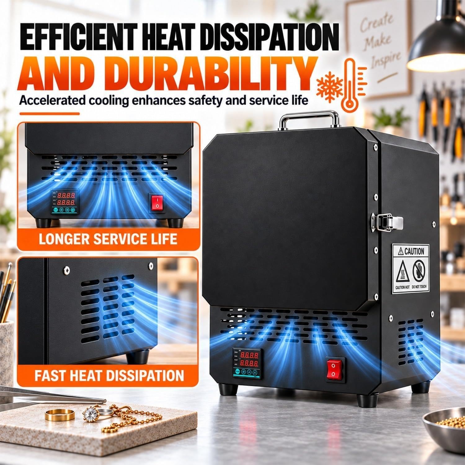 Forno Per Ceramica Domestico Da 1500 W,Forno Fusione Elettrico