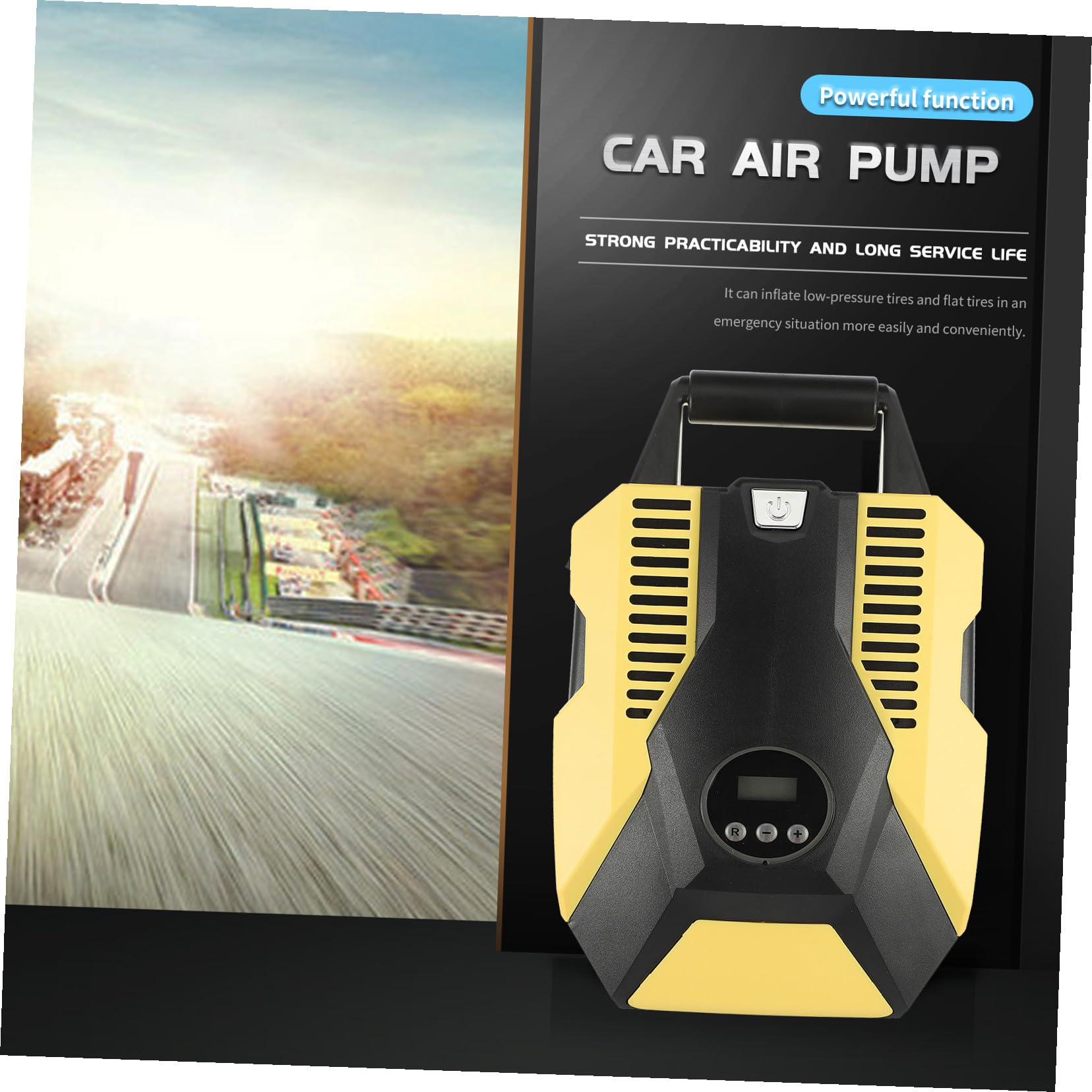 Cabilock Compresor y Función de Apagado Automático de Aire Eléctrico Portátil con Medidor Digital Material Abs y Cobre, Adecuado para Mantener Presión Estable para Neumáticos de Coche