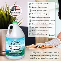 Vista 11 de Nature's Freedom Peróxido de hidrógeno al 12%, H2O2 de grado alimenticio y agua purificada solamente, solución de 2 galones
