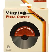 Gift Republic Vinyl Pizza Cutter - Retro Record-Inspired Wheel Blade in Presentation Box - Fun Pizza Slicer for Music & Vinyl Fans Housewarming Gift Idea