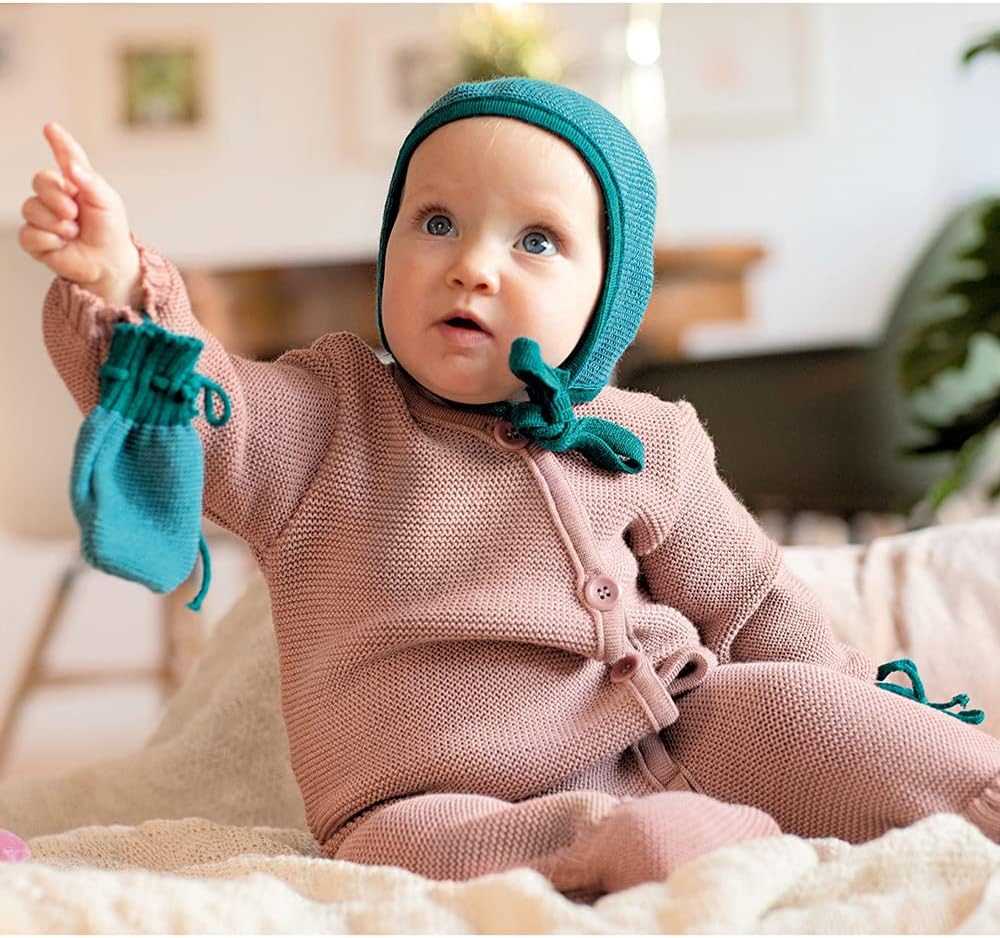 Ecoable Baby Thumbless Mittens: Organic Merino Wool Infant Thermal Gloves, Newborn - 6 Months