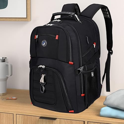Miniatura 2 de Mochila extra grande para laptop de viaje de 52 L con puerto de carga USB para portátiles de 17 pulgadas para hombres y mujeres