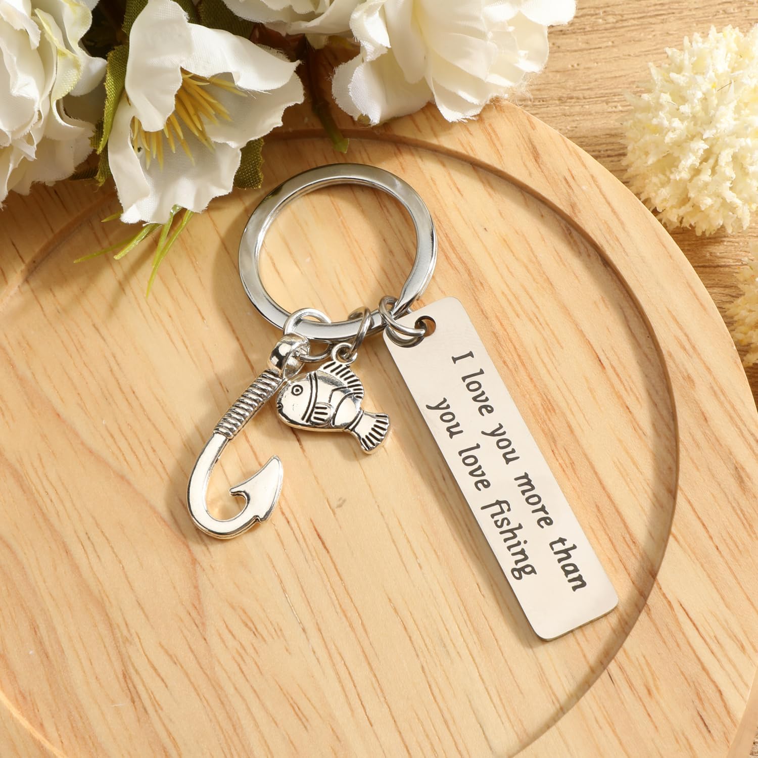 Couples Keychain,Fishing Keychain for Her Him,I'm Hooked on You & You Are My Catch Gift for Boyfriend Girlfriend