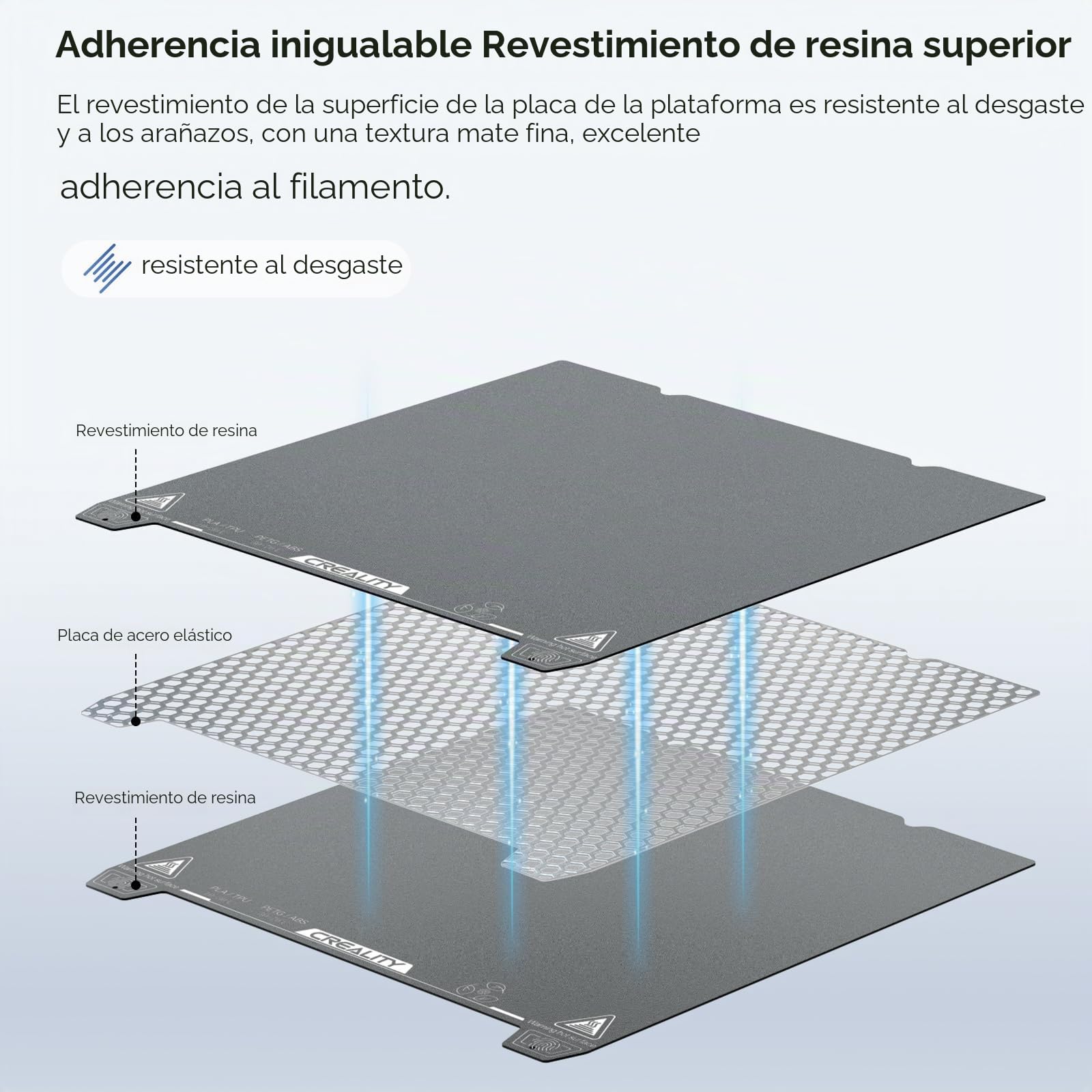Placa de construcción Oficial Creality 2025 de Baja Temperatura, 235 x 235 mm, Plataforma de Cama de Impresora 3D, de Doble Cara, para impresoras 3D Ender 3 V3 SE KE/K1/Ender 3 V3/CR-10 SE/Ender 3 S1