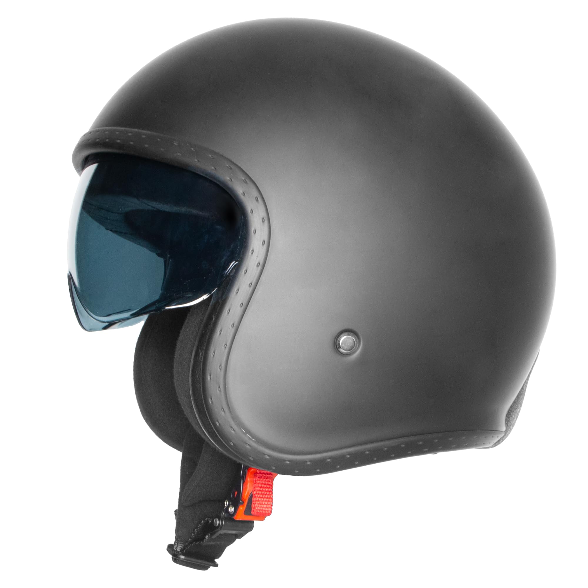 Zorax Negro Mate XXL (63-64cm) ZOR-601 Casco Moto Jet Abierto con Interior Visera Mujer y Hombre para Motocicleta Ciclomotor y Scooter Bicicleta ECE 2206 Homologado