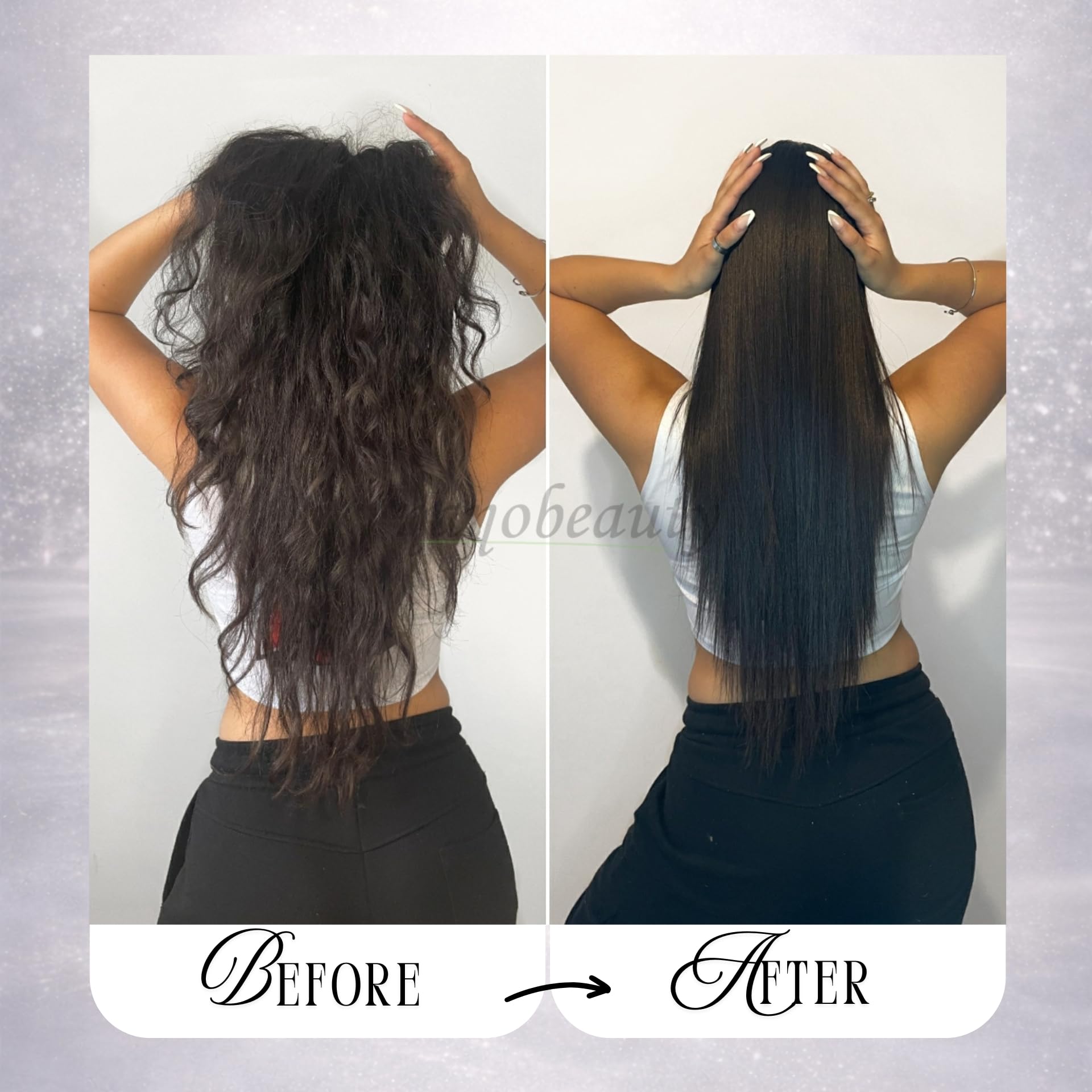 Nanobeauty Brazilian Keratin Hair Straightening 150ml Treatment Kit, Diamond Infused, Vegan, Blow dry, Smoothing/Repair, Argan Oil, Professional Results