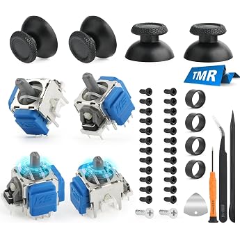 RongZy 4 Pack Sticks for PS5 TMR Electromagnetic Joystick Compatible with PlayStation 5 PS5 Stick Drift Controller with Thumb
