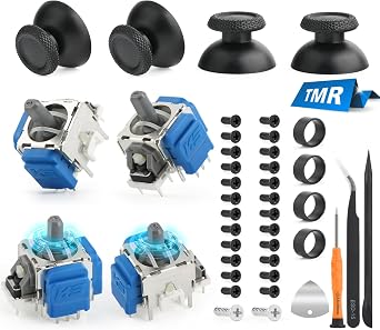 4Pack Sticks for PS5 TMR Joystick Compatible with PlayStation 5 PS5 Electromagnetic Stick Drift Controller Accessories with Thumbsticks Replacement Parts with Screws