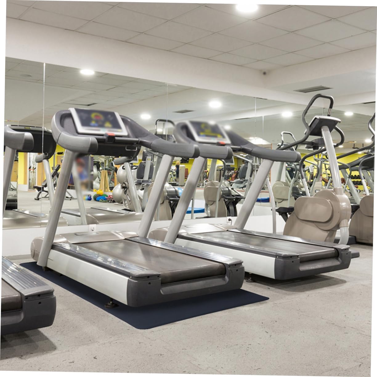 1pc Treadmill Mat Floor Protector Nbr Exercise Equipment Cushion Non- Design for Reduces Noise and Vibrations for Home Gym and Outdoor Activities