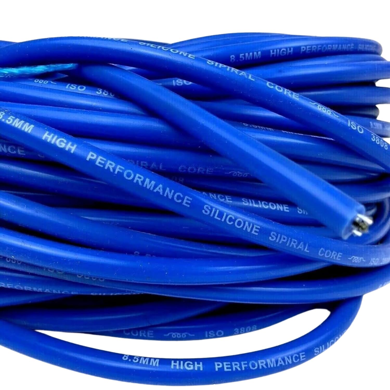 HT Ignition Lead Cable – 2 Metre 8.5mm Blue Silicone Spark Plug Wire – High Performance Spiral Core, Coil Lead, Spark Plug Cable, Engine Tuning Upgrade