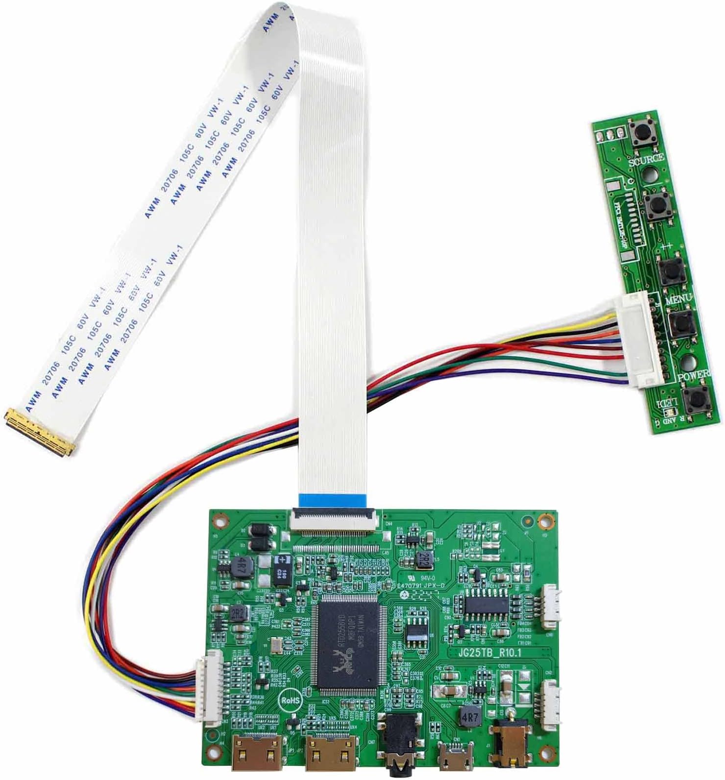 HD-MI Mini LCD Controller Board Work for 11.6 13.3 14 15.6 17.3 inch 1920x1080 EDP LCD N116HSE N133HSE B140HAN01 B156HAN01 B156HTN03 N156HGE NV156FHM LTN156HL01 N173HCE N173HGE LP173WF4