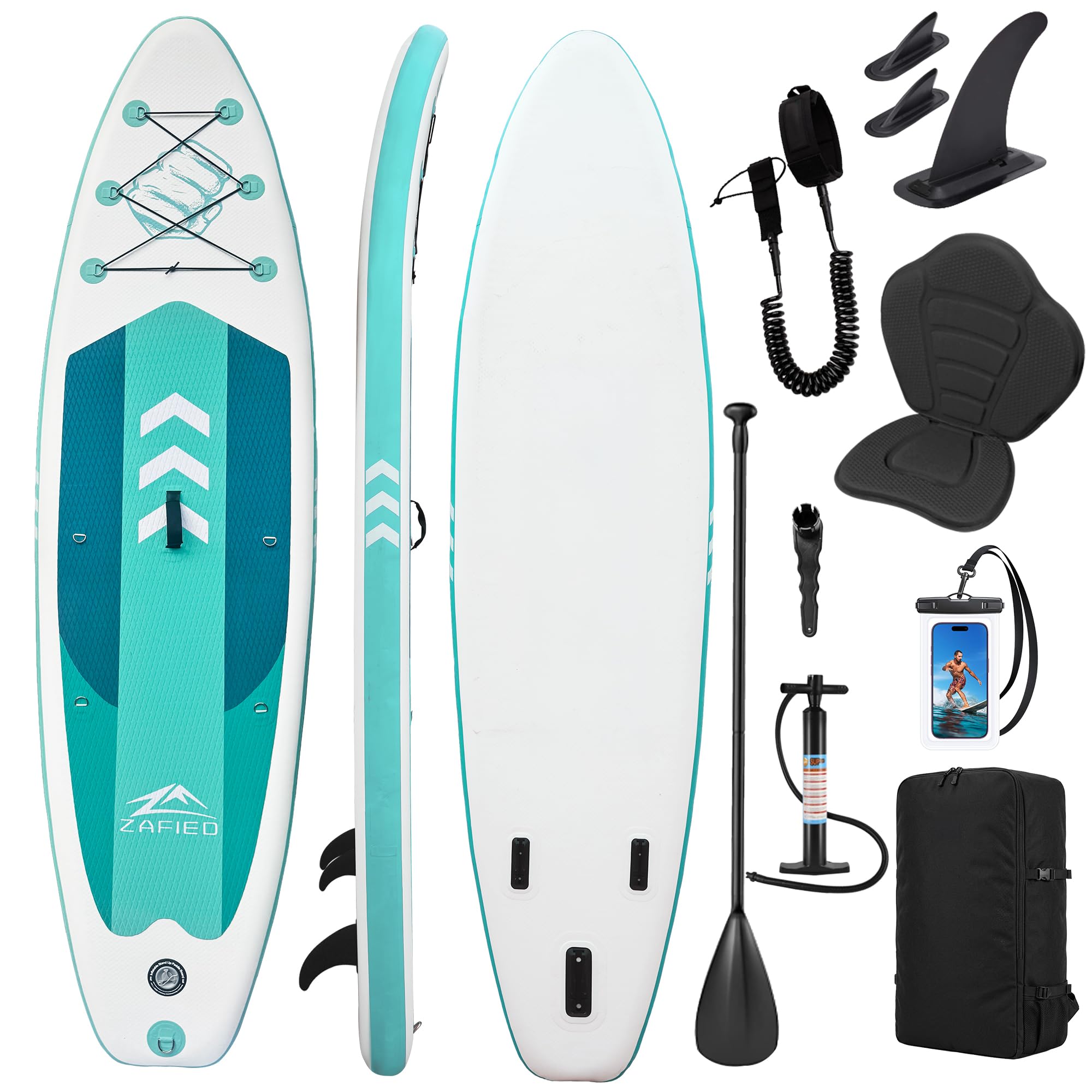 Tabla hinchable de surf de remo, 320 cm × 82 × 15 cm