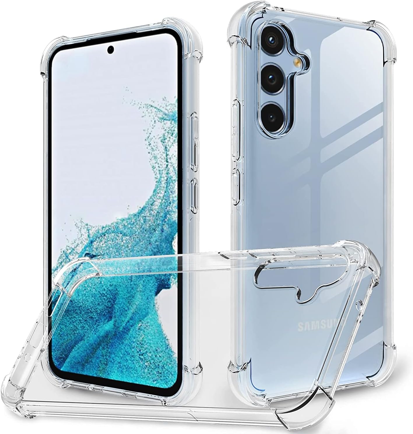 Gorilion Back Case Cover for [ Samsung Galaxy A54 5G ] (Side/Corner Bumper | Soft TPU) - Transparent