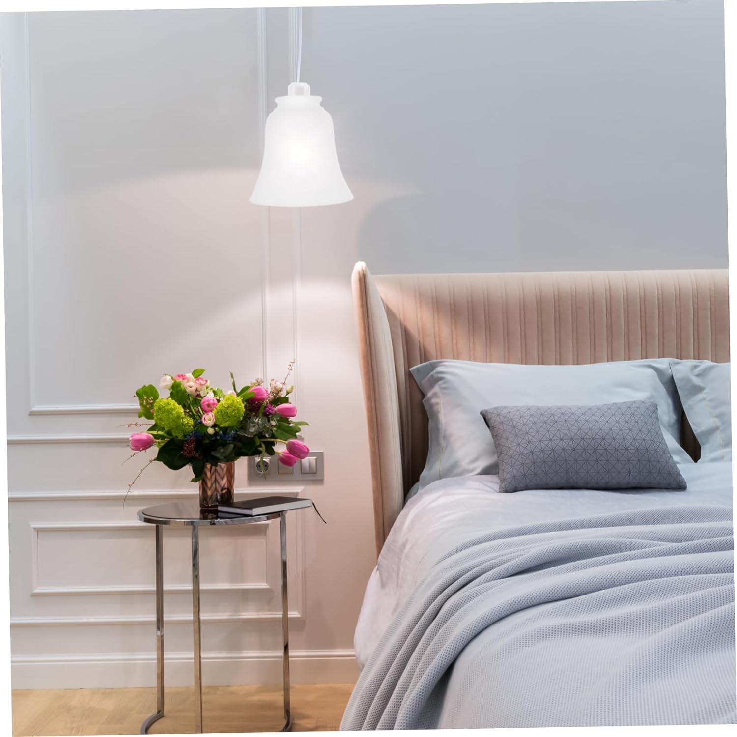 DOITOOL 2pcs Decorative Lampshade Cover Stretchable Light Shade Accessory for Fans and Fixtures Elegant Room and Design