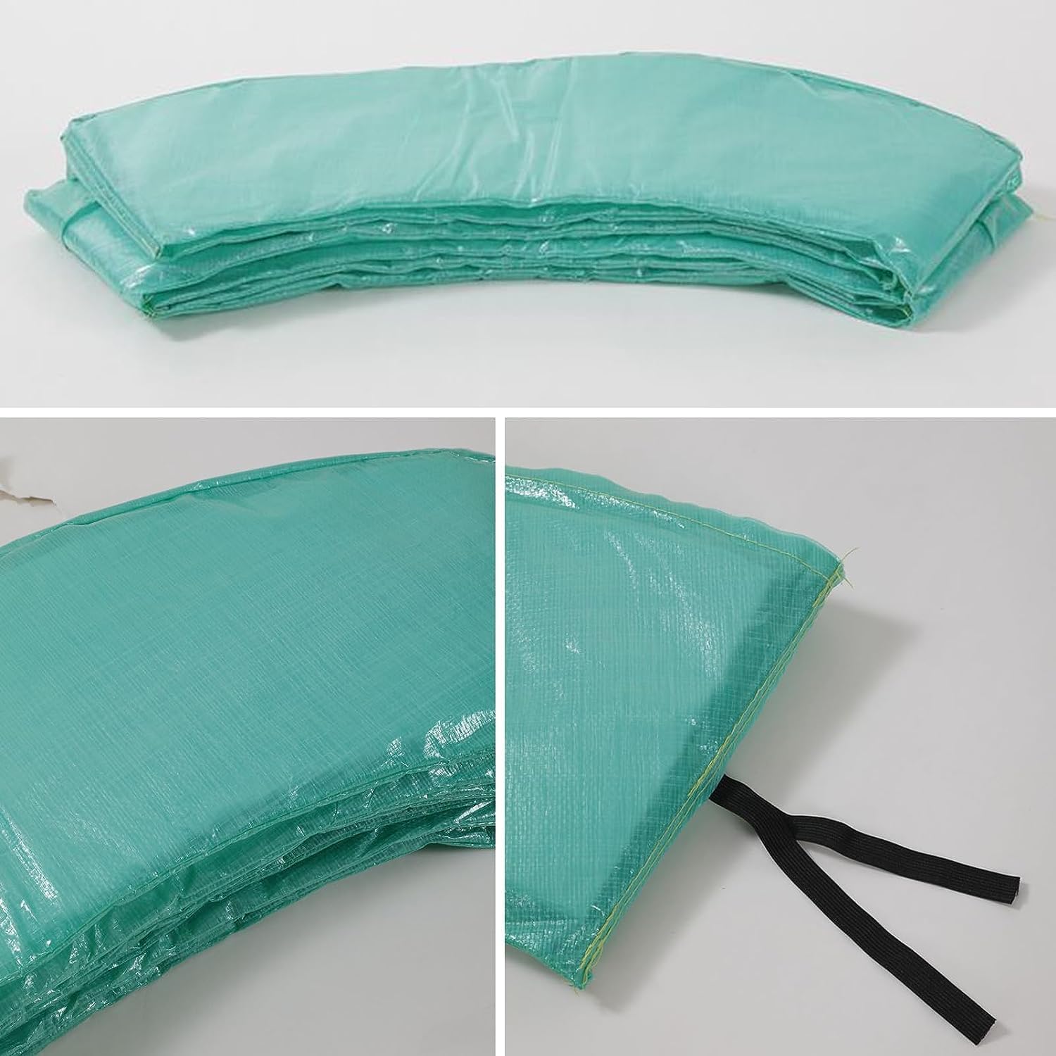 Trampolines & Accessories Replacement Trampoline Safety Pad， Spring Protective Cover Surrounds for Round Trampoline Frame Parts & Accessories (Color : Green, Size : 14FT)