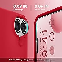 Vista 1412 de GONEZ Funda de silicona para iPhone 15 Pro Max, compatible con Magsafe, protector de cámara + protector de pantalla, forro de microfibra suave Negro